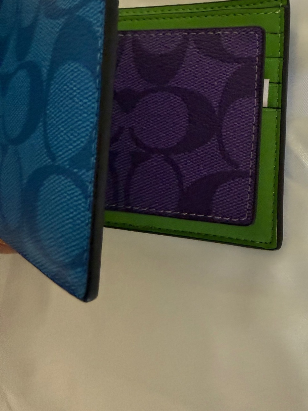 Coach 3-In-1 Bi-fold Wallet Signature C Coated Canvas Mens Multicolor NWOT - Picture 3 of 7
